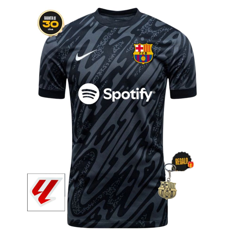 Camiseta Barcelona Hombre Equipacion Portero 24 25 Negra