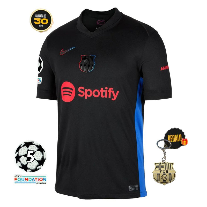 Camiseta FC Barcelona Negra 2024 25 Hombre