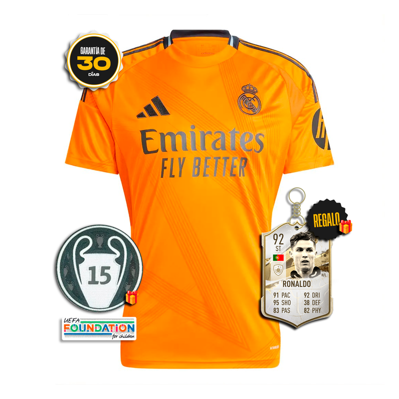 #7 VINI JR Camiseta Real Madrid Segunda Equipación Naranja USA TOUR + 5 REGALOS 🎁