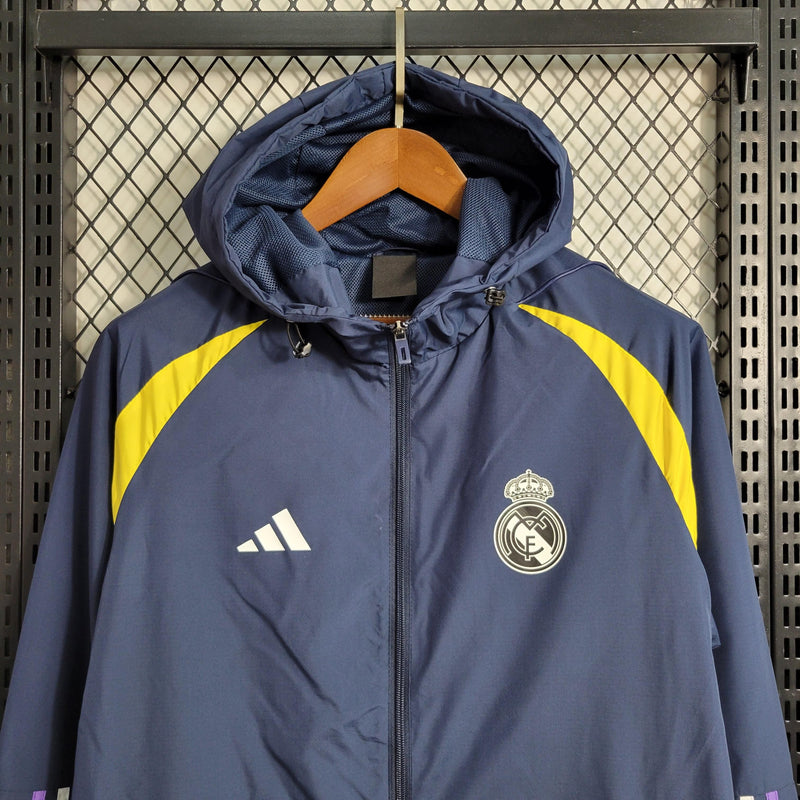 Cortaviento Real Madrid Azul y Dorado 23/24