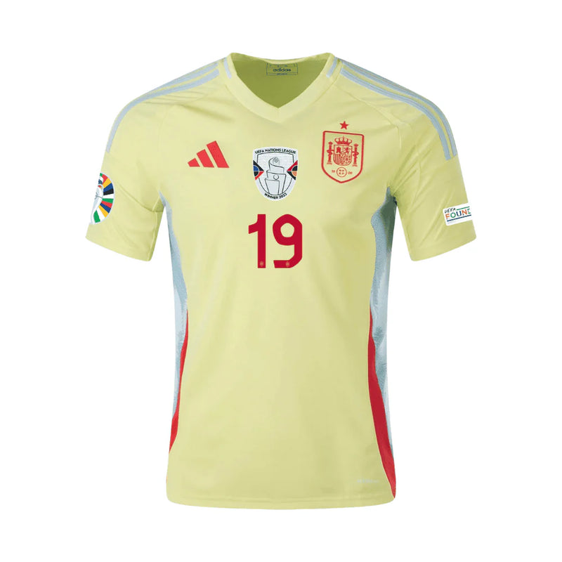 Lamine Yamal 19 Camiseta de la Selección Nacional de España 2024 de Visitante para Hombre - Amarillo