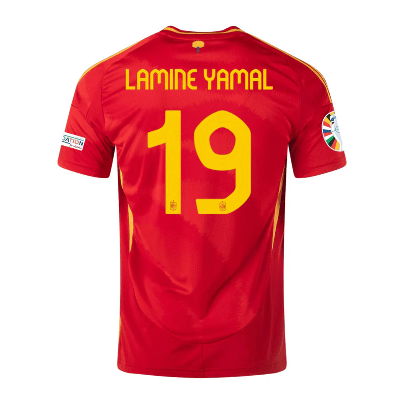 Lamine Yamal 19 Camiseta de local de la Selección Nacional de España 2024 para Hombre - Escarlata