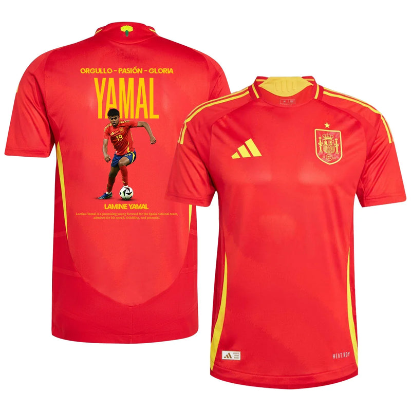 Lamine Yamal España 2024 Camiseta Local Arte de Fan - Hombre