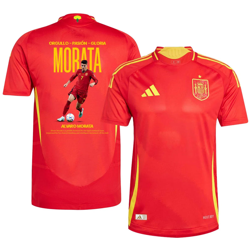 Álvaro Morata España 2024 Camiseta Local Arte de Fan - Hombre