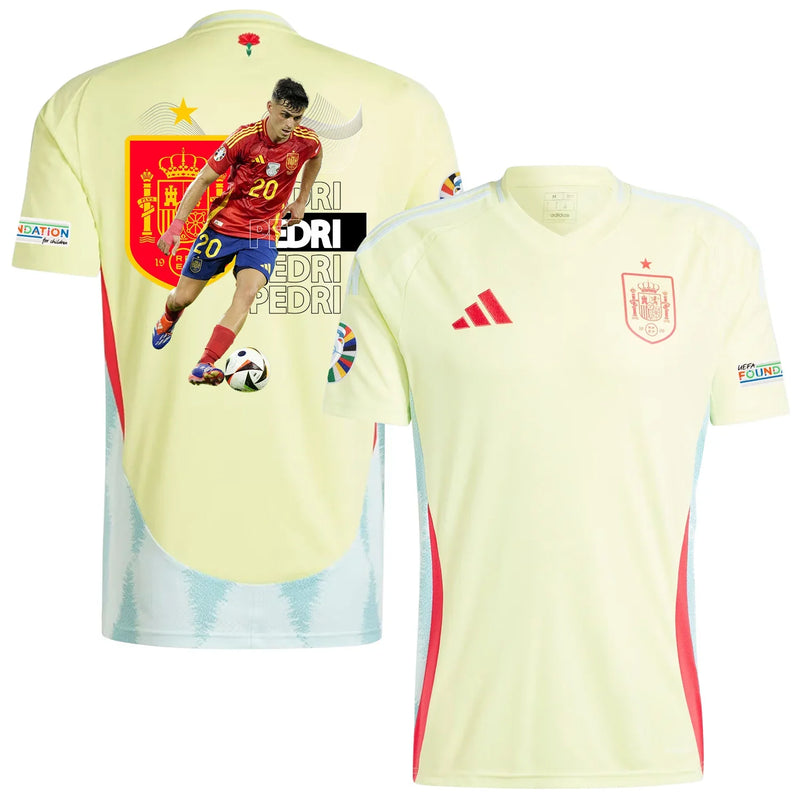 Pedri 20 Arte Para La Fan España De Fútbol Camiseta De Visitante - Hombre