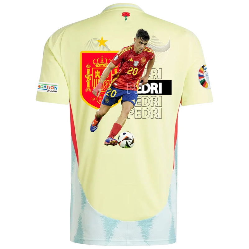 Pedri 20 Arte Para La Fan España De Fútbol Camiseta De Visitante - Hombre