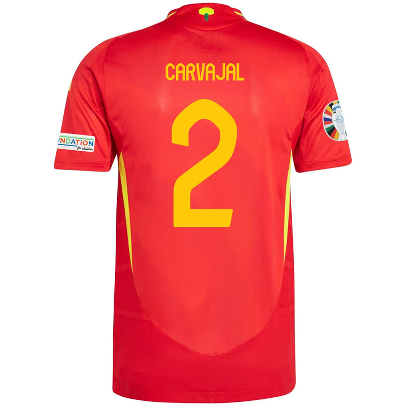 Dani Carvajal 2 Camiseta de local de la selección nacional de España 2024/25 para hombre - roja