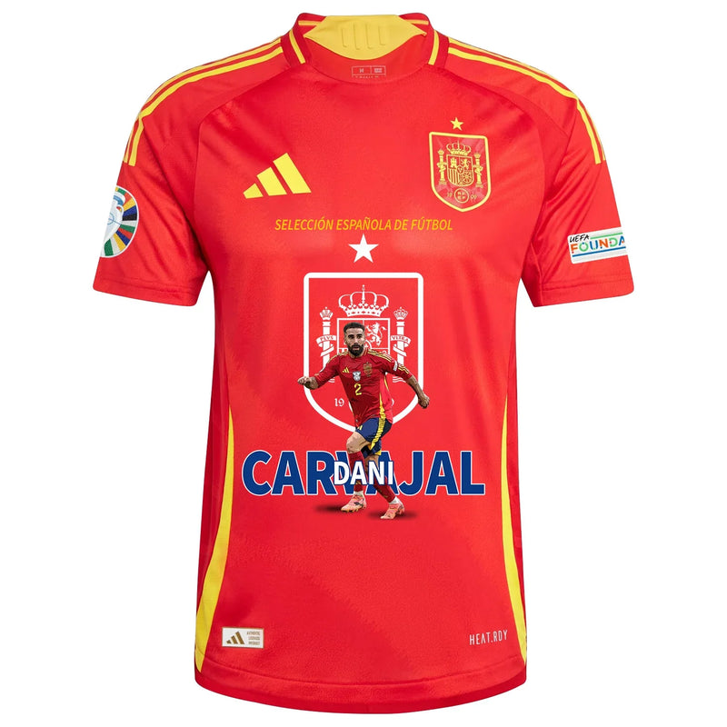 Dani Carvajal 2 Camiseta de local de la selección nacional de España 2024/25 para hombre - roja