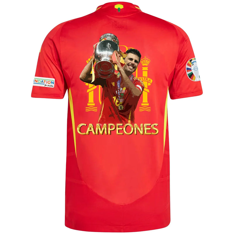 Rodrigo 16 España Eurocopa Campeones Camiseta Parche de la Eurocopa y Fundación De Local - Hombre