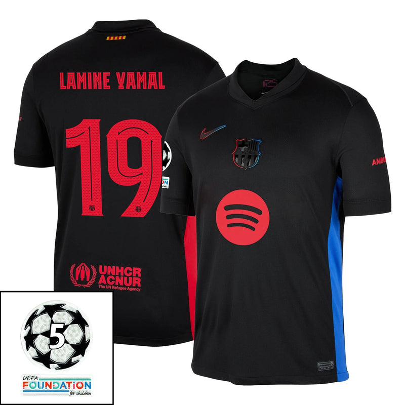 Camiseta-FC-Barcelona-Negra-2024-25-Hombre-lamine-yamal-messi-5