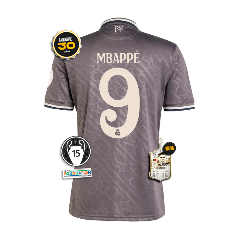 9-MBAPPÉ-Camiseta-Real-Madrid-TERCERA-EQUIPACIÓN-2024-25 -+-5-REGALOS-1