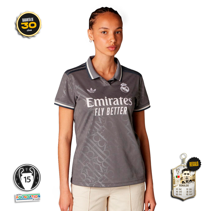 Camiseta Real Madrid Femenina Tercera Equipación 24/25 + 5 REGALOS 🎁