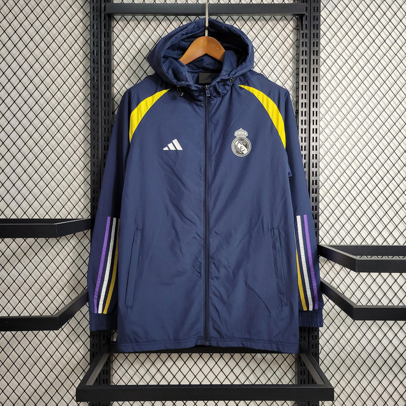 Cortaviento Real Madrid Azul y Dorado 23/24