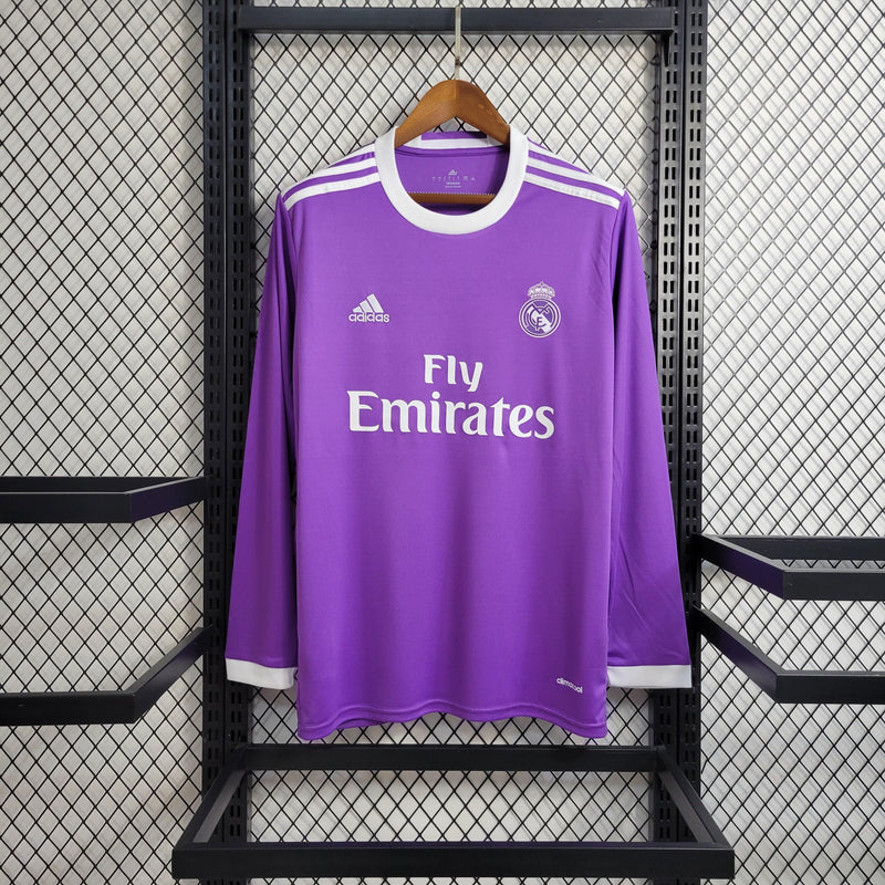 Camiseta Retro Real Madrid Manga Larga Segunda 16/17