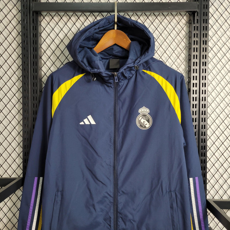 Cortaviento Real Madrid Azul y Dorado 23/24