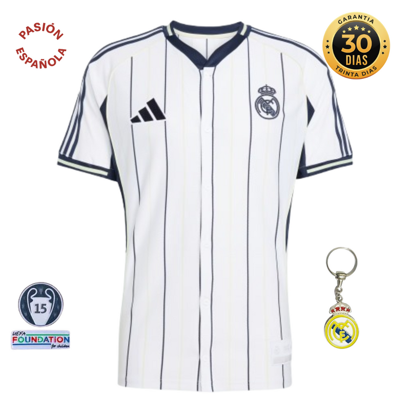 CAMISETA REAL MADRID BASEBALL US PACK 2025/26 HOMBRE - LANZAMIENTO
