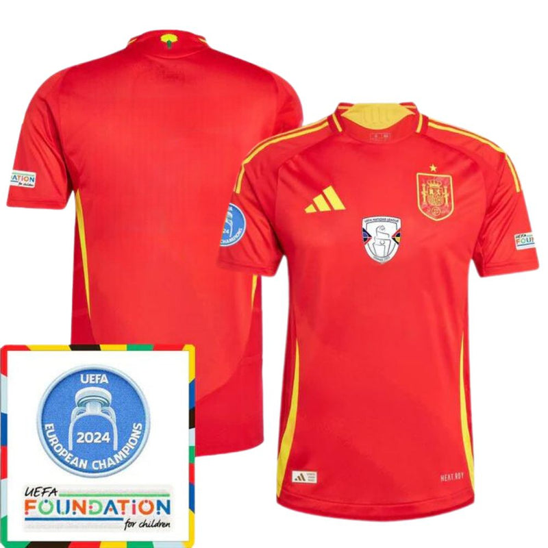 Camiseta Local España Fútbol Parche Campeones Euro 2024 - Hombre