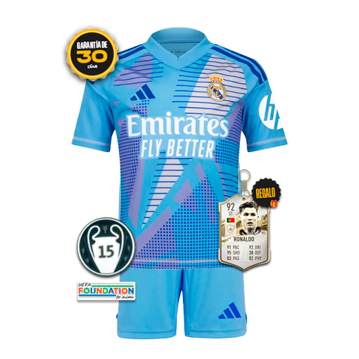 Conjunto para Adultos Real Madrid Portero Home 2024/25 + 5 REGALOS 🎁