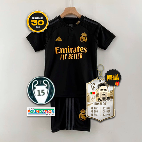 Conjunto Niños Real Madrid Tercera Equipación 23/24 + 5 REGALOS 🎁