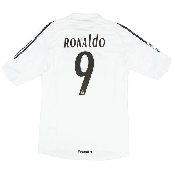 Camiseta Ronaldo #9 Retro Real Madrid Home 2005/06 + 5 REGALOS 🎁