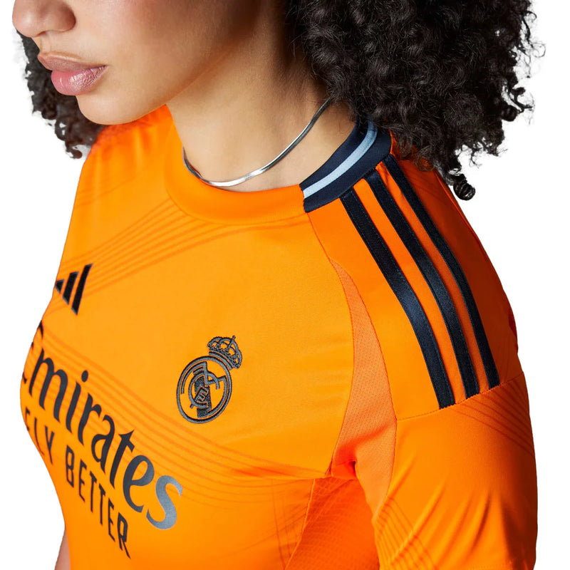 Camiseta Real Madrid Femenina Segunda Equipación Naranja 24/25 + 5 REGALOS 🎁