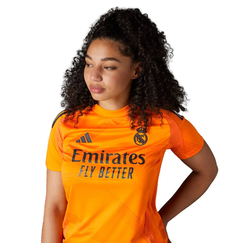 Camiseta Real Madrid Femenina Segunda Equipación Naranja 24/25 + 5 REGALOS 🎁