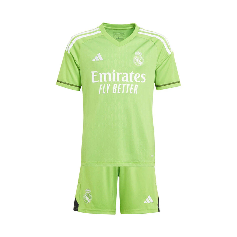 Conjunto Niños Real Madrid Portero Verde Neón 23/24