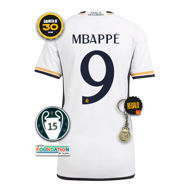 Camiseta Real Madrid Femenina Primera Equipación MBAPPÉ 9 23/24 + 5 REGALOS 🎁