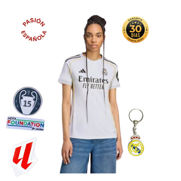 CAMISETA REAL MADRID I 25/26 MUJER - LANZAMIENTO   (10 Avaliações)