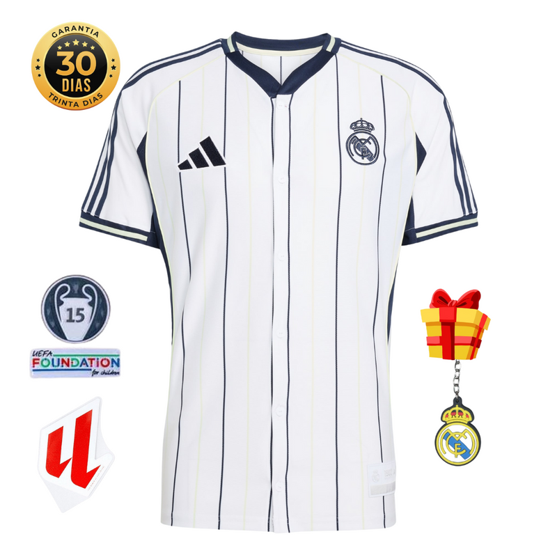 CAMISETA REAL MADRID BASEBALL US PACK 2025/26 HOMBRE - LANZAMIENTO